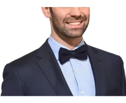 Pajarita de punto Azul marino para hombre-Bexley Shop