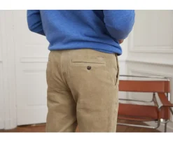 Pantalón chino de pana Aceituna Claro para hombre Norman-Bexley Sale