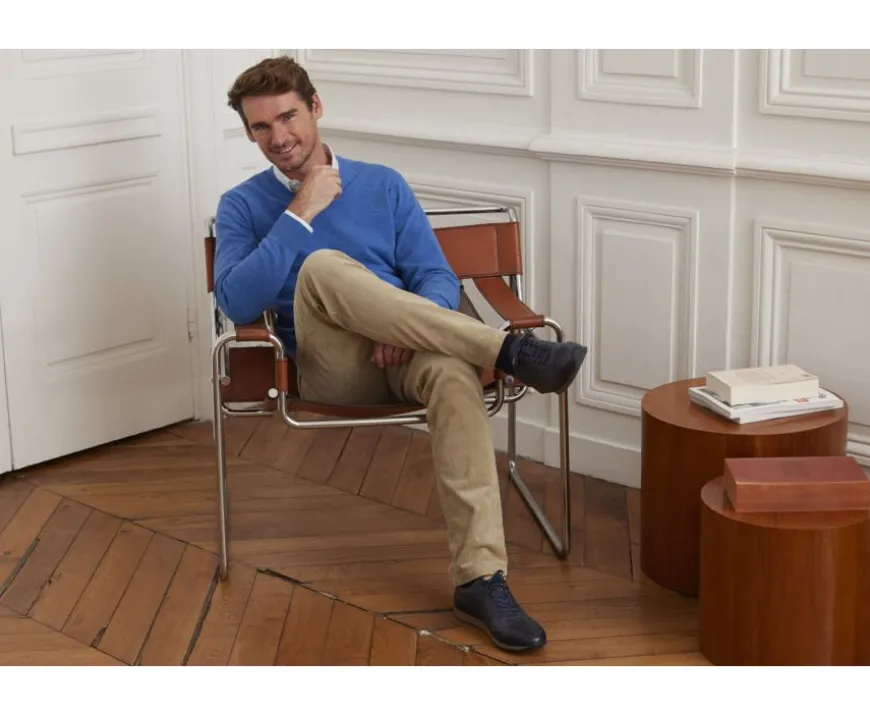 Pantalón chino de pana Aceituna Claro para hombre Norman-Bexley Sale