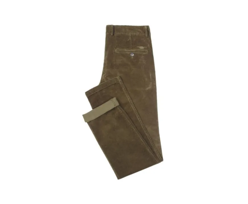Pantalón chino de pana Aceituna para hombre Norman-Bexley Fashion