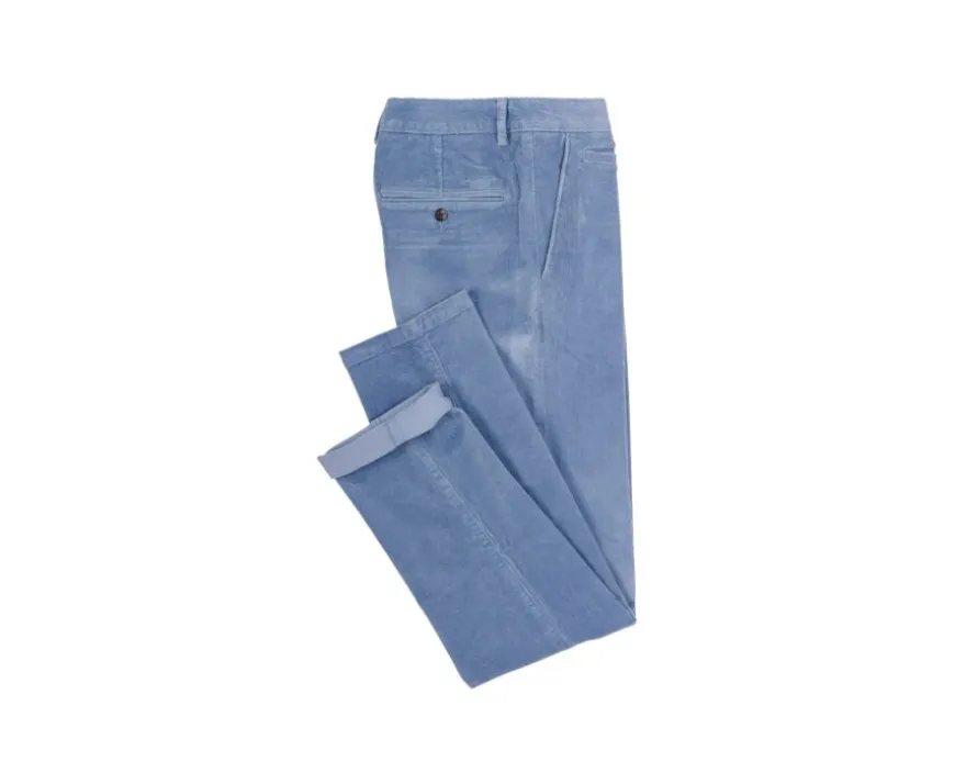 Pantalón chino de pana Azul grisáceo para hombre Norman-Bexley Shop