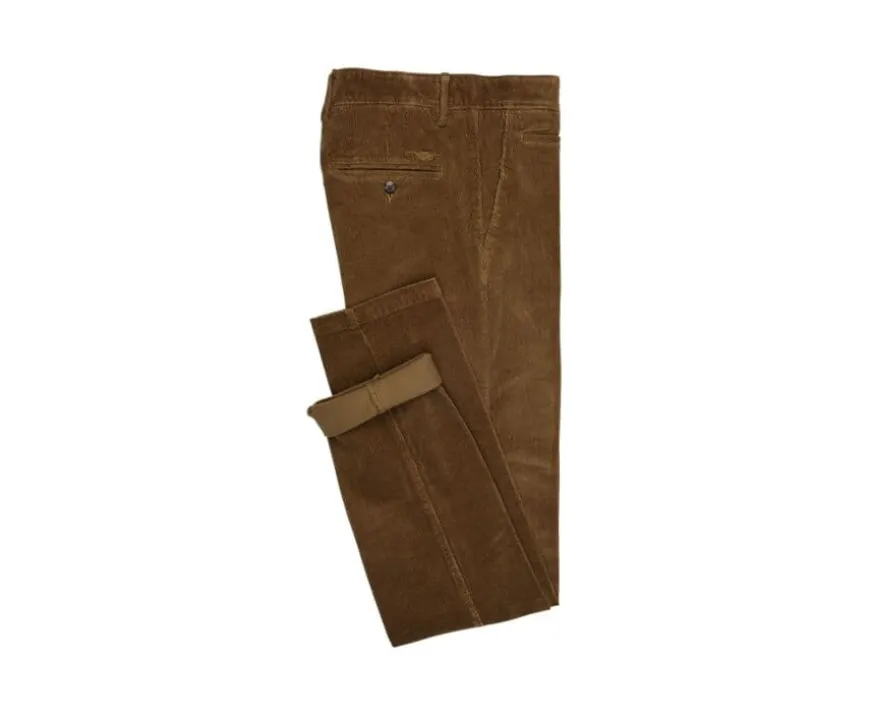 Pantalón chino de pana Caqui claro para hombre Norman-Bexley Outlet