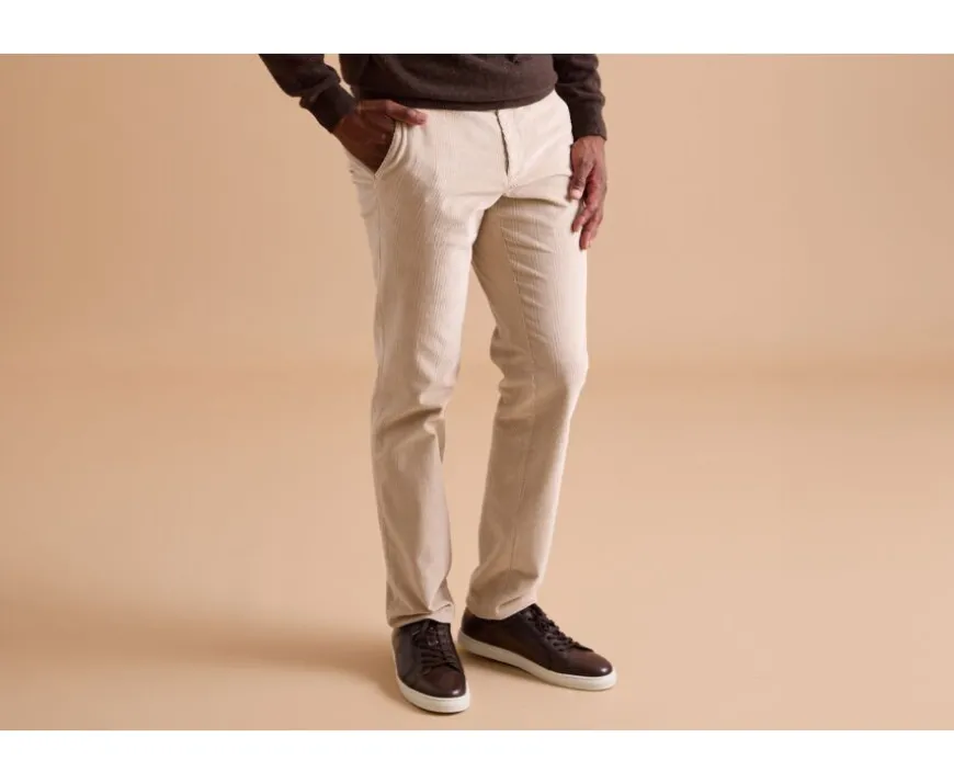 Pantalón chino de pana Crudo para hombre Norman-Bexley Online