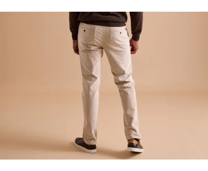 Pantalón chino de pana Crudo para hombre Norman-Bexley Online