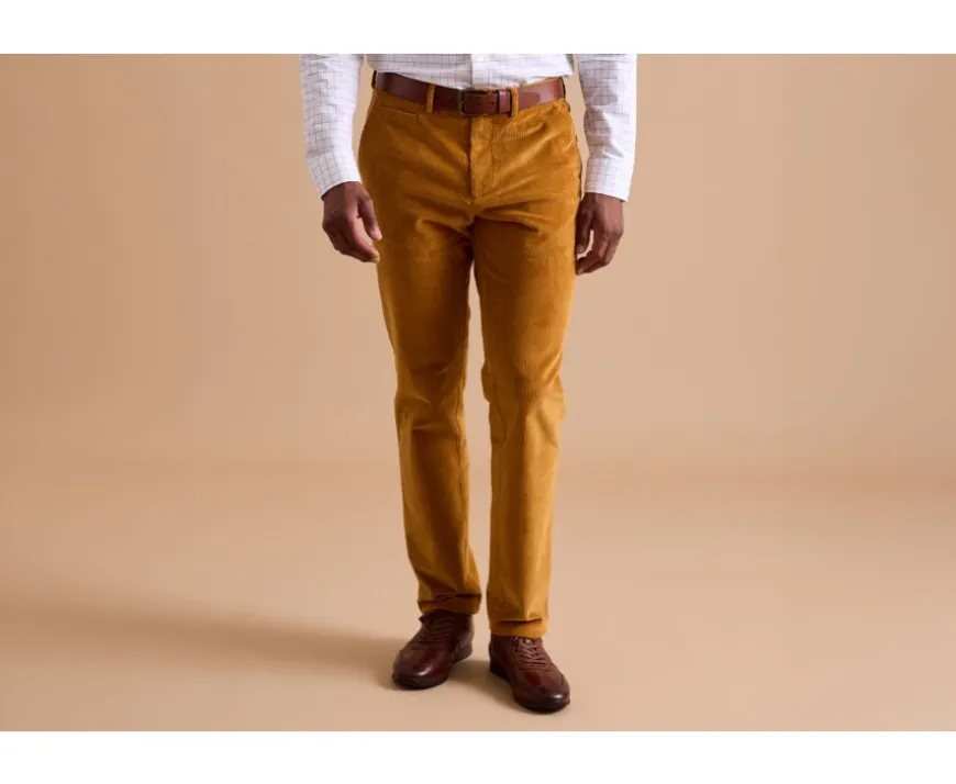 Pantalón chino de pana Mostaza para hombre Norman-Bexley Shop