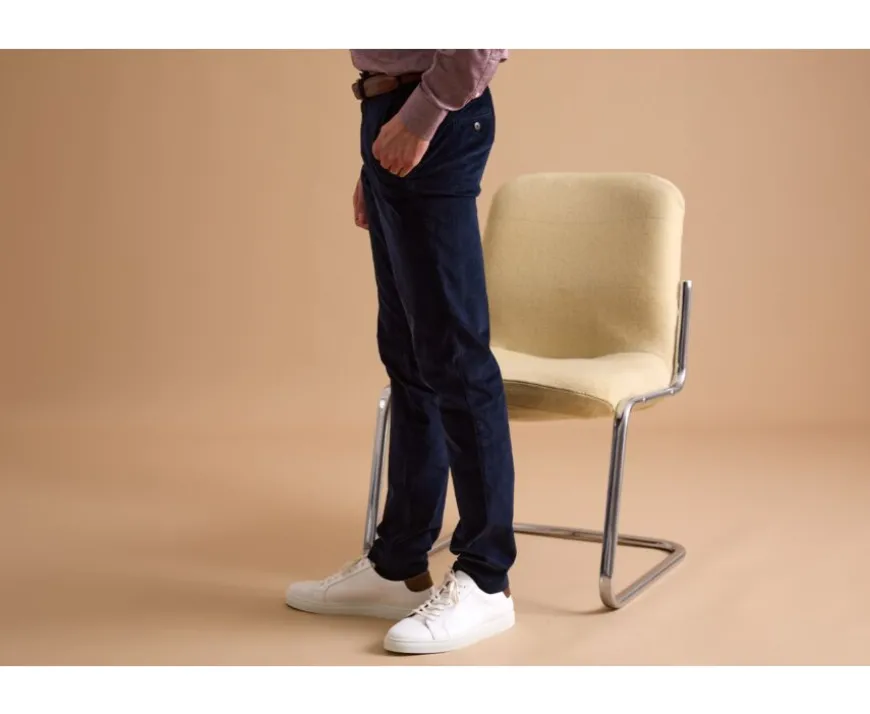 Pantalón chino de pana Navy Khyler-Bexley Outlet