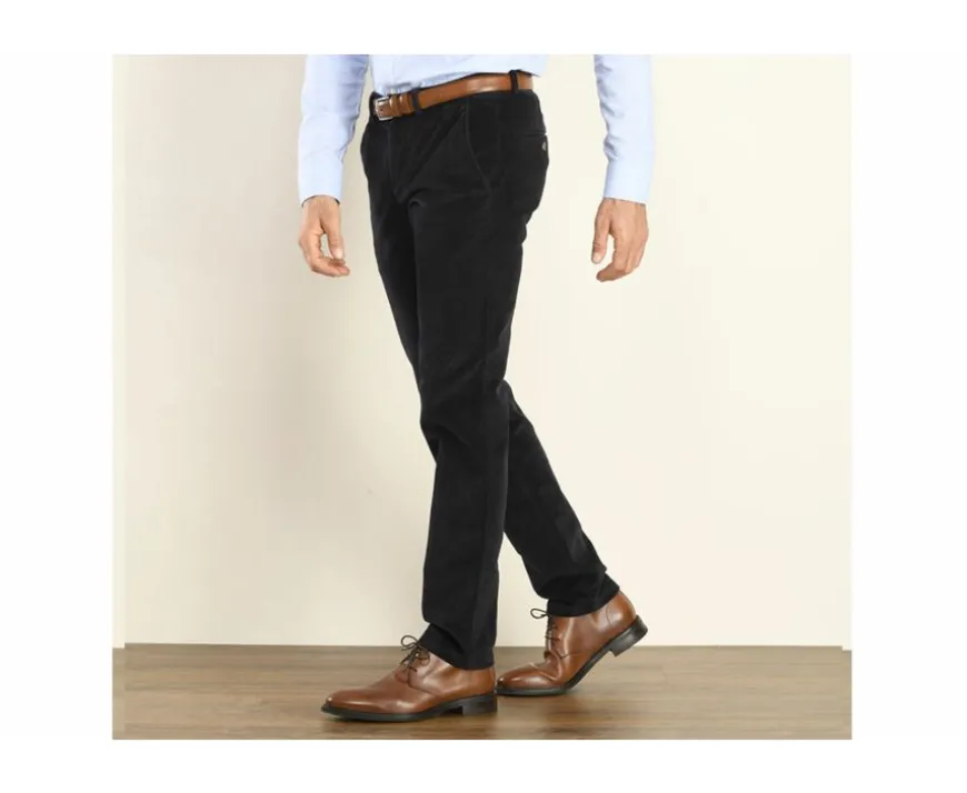 Pantalón chino de pana Navy para hombre Norman-Bexley Discount