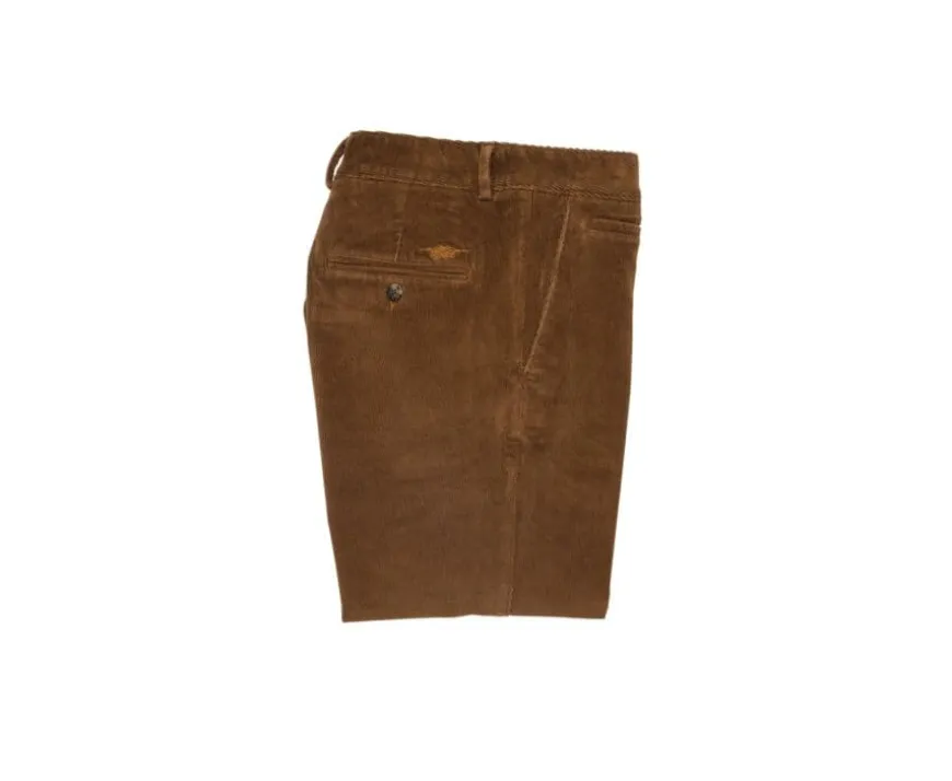 Pantalón chino de pana para hombre Camel oscuro Norman-Bexley Store