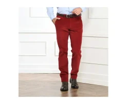 Pantalón chino de pana para hombre Rojo granate Norman-Bexley Store