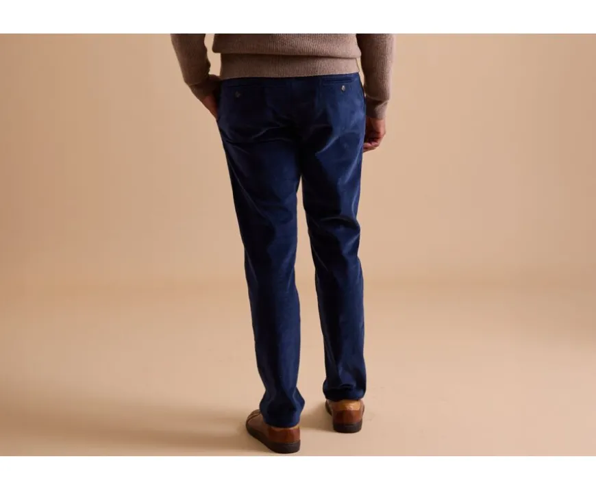 Pantalón chino de terciopelo Navy Kinsley-Bexley Sale