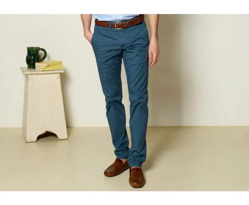 Pantalón chino hombre Azul grisáceo Kallen-Bexley Cheap