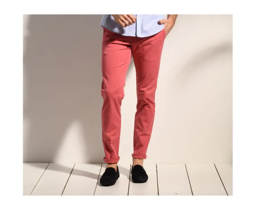 Pantalón chino hombre Frambuesa Kyrk-Bexley Cheap