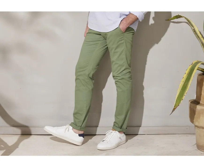 Pantalón chino hombre Verde salvia Kyrk-Bexley Online