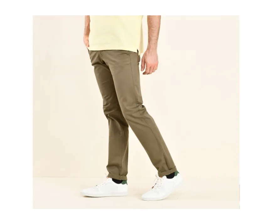Pantalón chino para hombre Aceituna oscura Kyrk-Bexley Best Sale