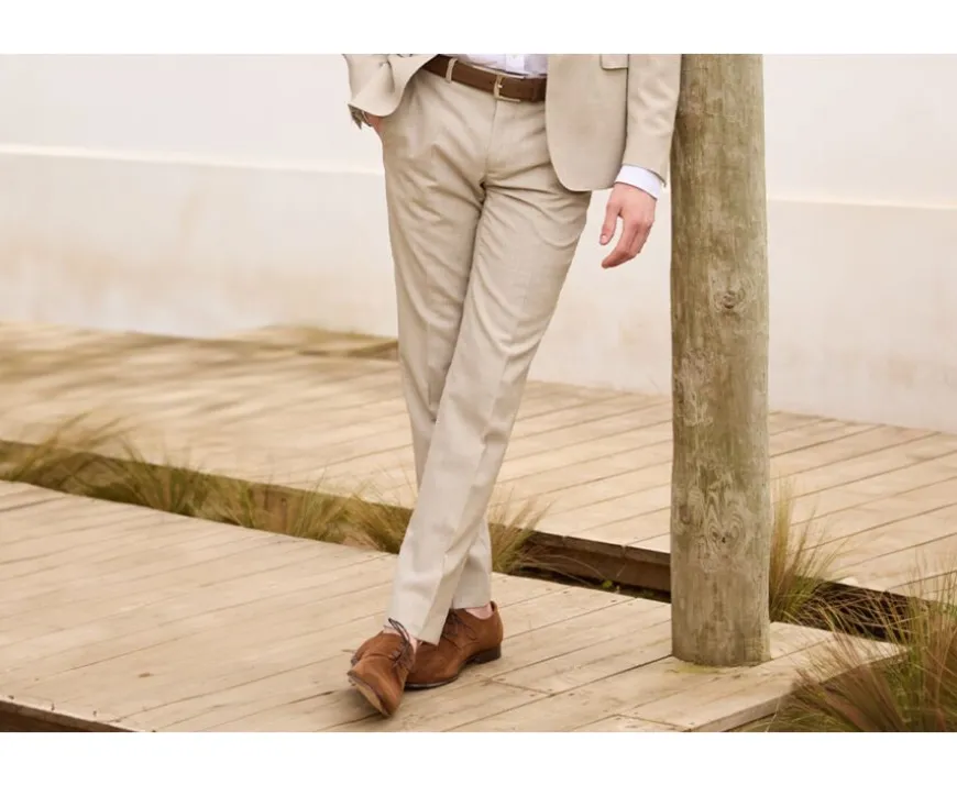 Pantalón de traje Beis Moteado para hombre Lazare-Bexley Cheap