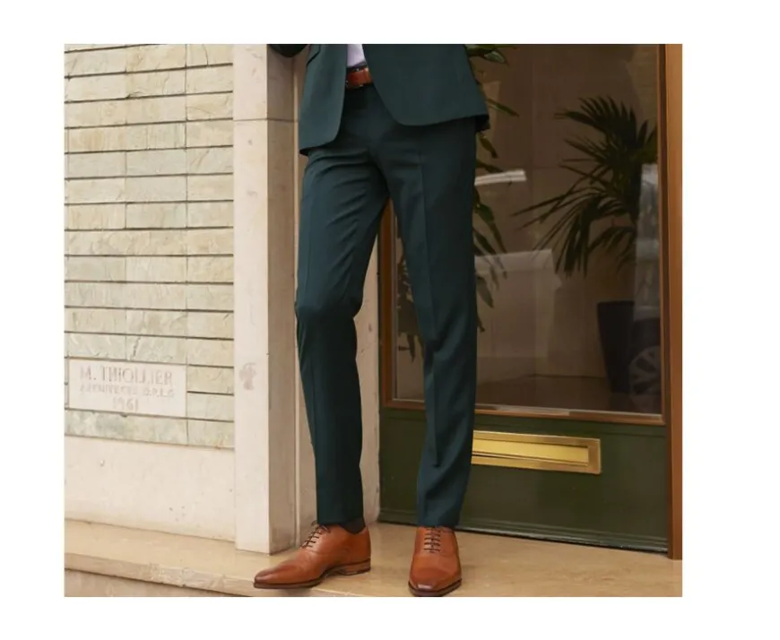 Pantalón de traje Botella Verde para hombre Lazare-Bexley Sale