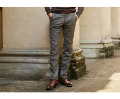 Pantalón de traje casual Espiga topo oscuro Lelian-Bexley Discount