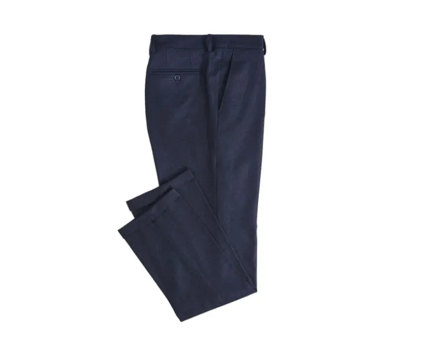 Pantalón de traje casual Espiga azul marino oscuro Lelian-Bexley Discount