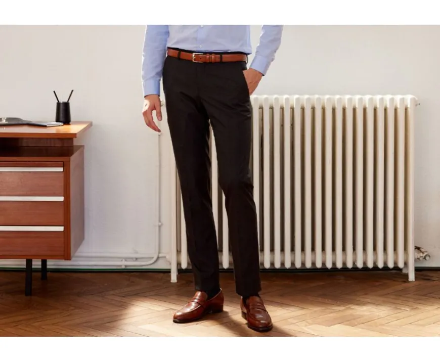 Pantalón de traje Gris antracita para hombre Lazare-Bexley Discount