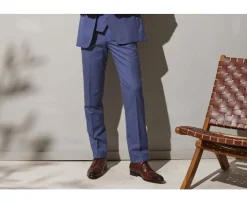 Pantalón de traje hombre Azul claro moteado Pantalon Lazare-Bexley Sale