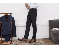 Pantalón de traje Negro para hombre Lazare-Bexley Discount