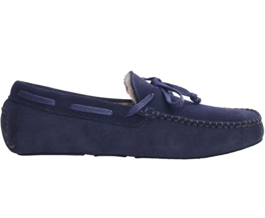 Pantuflas de hombre de ante Azul marino Pantuflas-Bexley Best