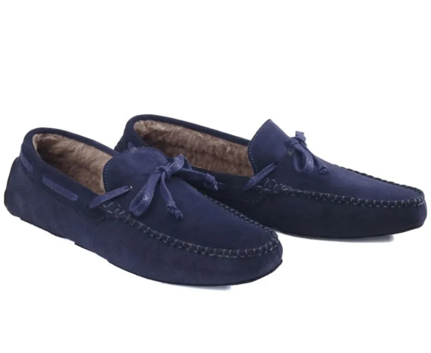 Pantuflas de hombre de ante Azul marino Pantuflas-Bexley Best