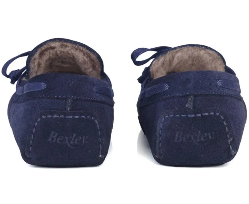 Pantuflas de hombre de ante Azul marino Pantuflas-Bexley Best
