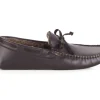 Pantuflas de hombre de cuero Chocolate-Bexley Sale