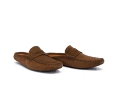 Pantuflas de hombre tipo mulas ante Gamuza-Bexley Outlet