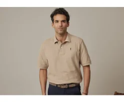 Polo beis para hombre Gareth-Bexley Clearance