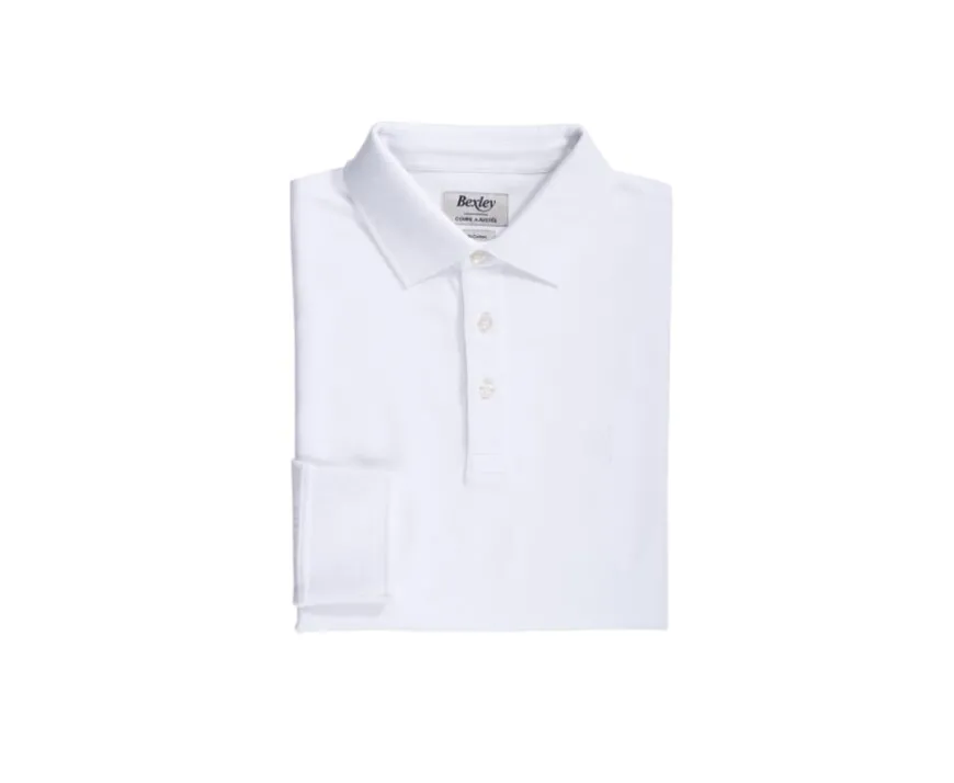 Polo de hombre de manga larga Blanco Alec Ii Ml-Bexley Clearance