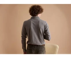 Polo de hombre de manga larga Caqui moteado Aiden-Bexley Sale