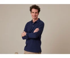 Polo de hombre de manga larga Navy Aiden Ml-Bexley Sale