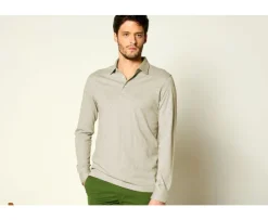 Polo de hombre de manga larga Topo Claro Moteado Aiden Ml-Bexley Outlet