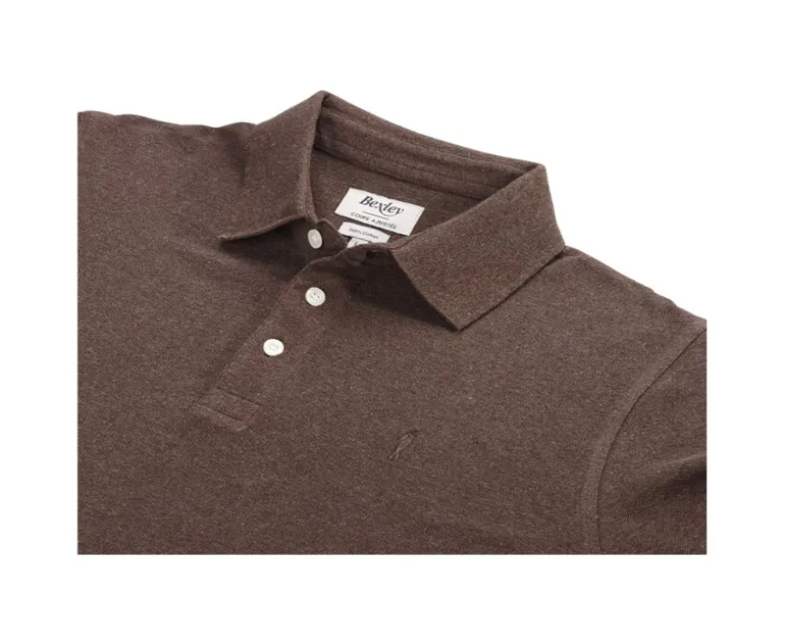 Polo de manga larga Chocolate moteado oscuro Alec Ii Ml-Bexley Best