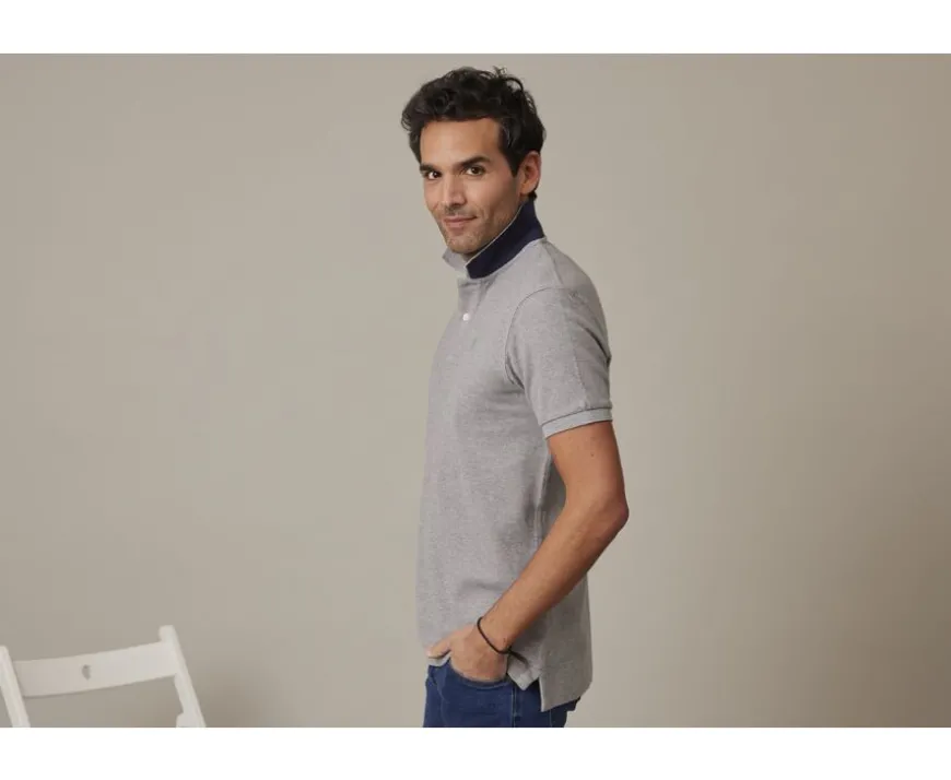 Polo Gris moteado para hombre Andy Ii-Bexley Fashion