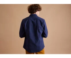 Sobrecamisa de franela Navy - Cuello francés Théodéric-Bexley Best