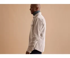 Sobrecamisa de terciopelo Beis claro - Cuello francés Victorin-Bexley Online