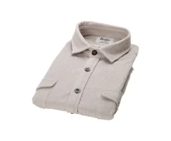 Sobrecamisa de terciopelo Beis claro - Cuello francés Victorin-Bexley Online