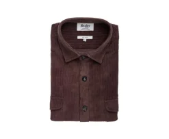 Sobrecamisa de terciopelo Chocolate - Cuello francés Victorin-Bexley Best Sale