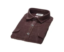 Sobrecamisa de terciopelo Chocolate - Cuello francés Victorin-Bexley Best Sale