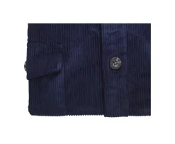 Sobrecamisa de terciopelo Navy - Cuello francés Victorin-Bexley Online