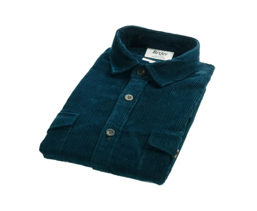 Sobrecamisa de terciopelo Verde sombrío - Cuello francés Victorin-Bexley Hot