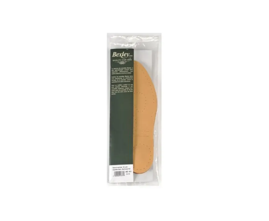Suela de cuero con amortiguación especial Natural-Bexley Store