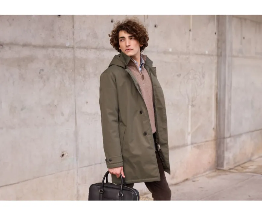 Trenca de hombre acolchada Verde Oscuro Aurestilde-Bexley Flash Sale