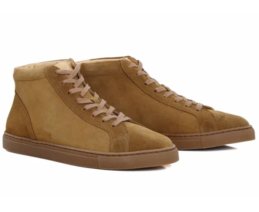 Zapatillas altas para hombre terciopelo Gamuza Thornlea-Bexley Cheap