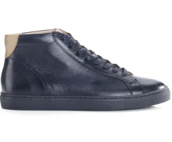 Zapatillas altas para hombre de piel Negro Thornlea-Bexley Store
