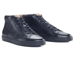 Zapatillas altas para hombre de piel Negro Thornlea-Bexley Store