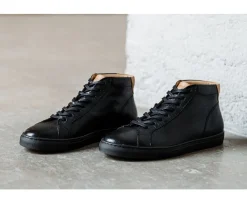 Zapatillas altas para hombre de piel Negro Thornlea-Bexley Store